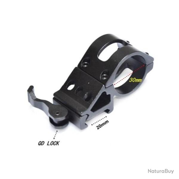 Montage dport  45 degrs base 20mm  dgagement rapide - Diamtre 30mm