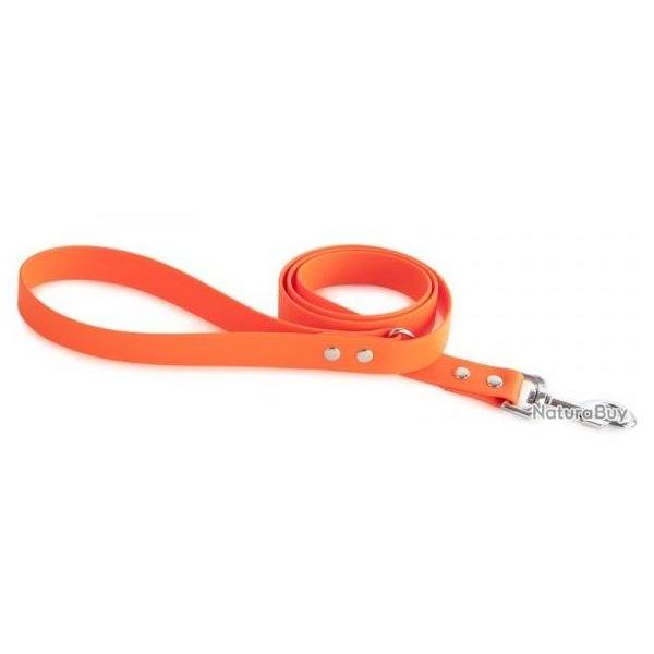 Laisse PVC souple orange fluo