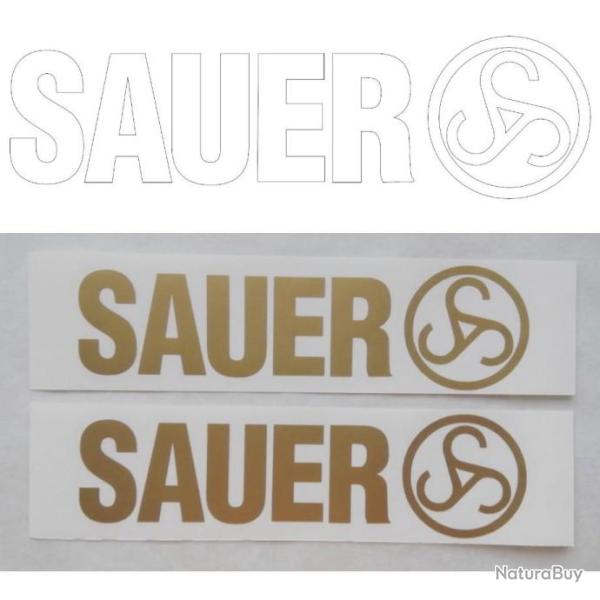 2x SAUER Vinyle Autocollant pour canon. 11 couleurs et 3 tailles au choix