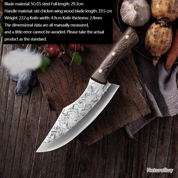 Couteau de Boucher Forg� en Inox-1