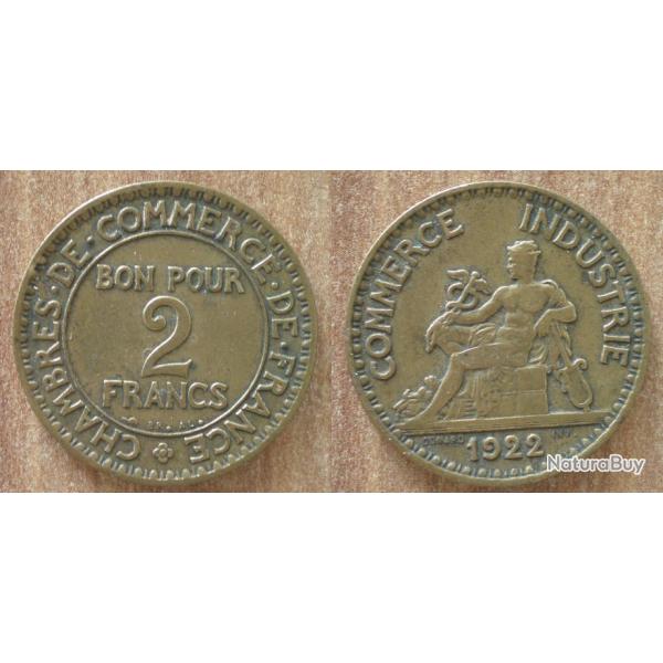 France Bon Pour 2 Francs 1922 Chambre Commerce Et Industrie Chambres Frcs Frs Frc