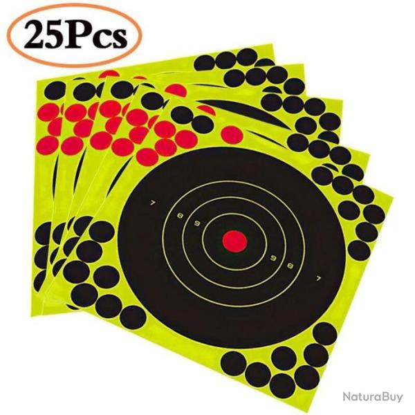 Cible r�active adh�sive 20cm - Lot de 25 pi�ces