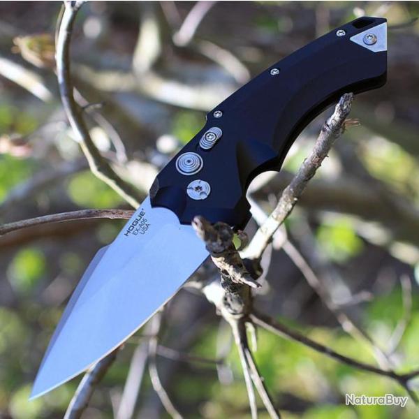Couteau Automatique Hogue EX-A05 AUTOMATIC Lame Spear Point Acier 154CM Manche Alu Made USA HO34530