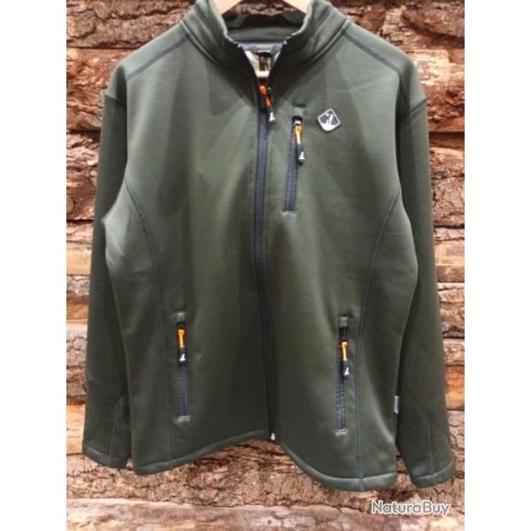 SWEATSHIRT ZIPPE PERCUSSION VERT