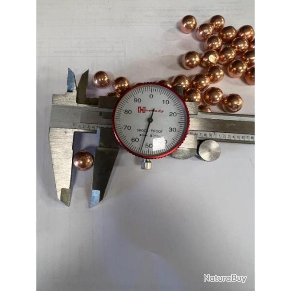 Ogives MPF 200 Balles Rondes  454 TMJE projectiles plombs cuivrs