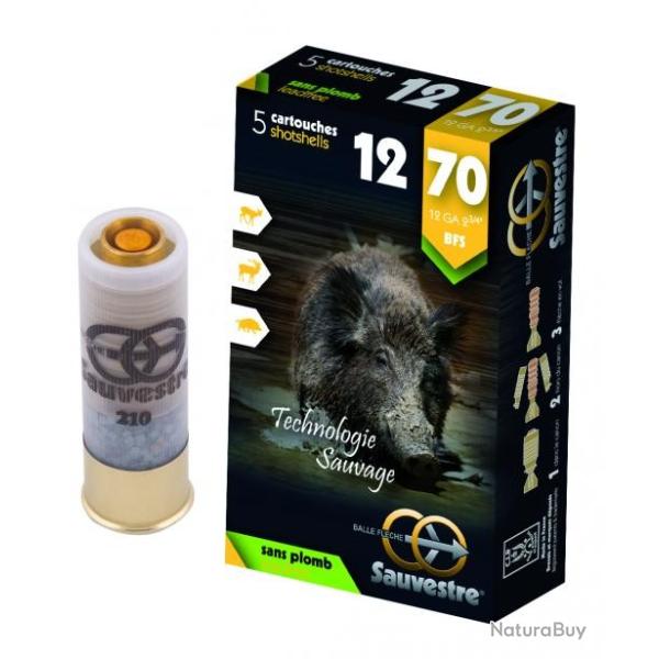 Munitions SAUVESTRE cal.12/70 balle flche sans plomb 21gr par 5