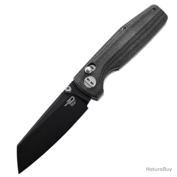 Couteau Bestech Slasher Black Manche Micarta Lame Acier D2 IKBS Axis Lock Clip BTKG43A2