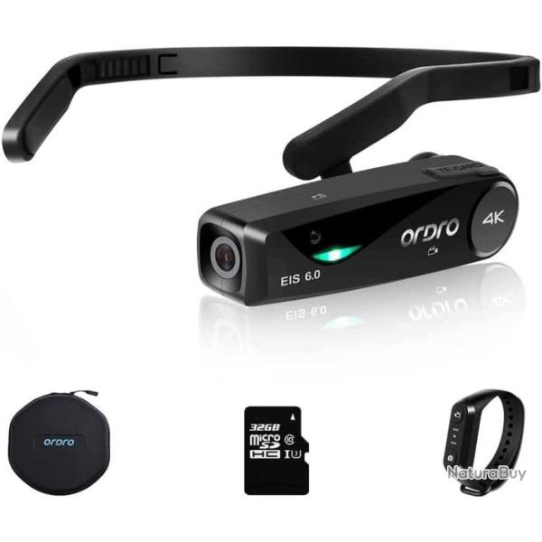 Cam�scope Camera Embarqu�e T�te L�g�re Cam�ra Vid�o Angle 130� Full HD 4K 60FPS EIS 6.0 YouTube Vlog