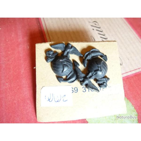 LOT DE 2 INSIGNES U S M C  WW2