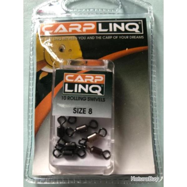 100 �merillon  N 8  Carplinq p�che carpe. Rolling  swivel PROMO