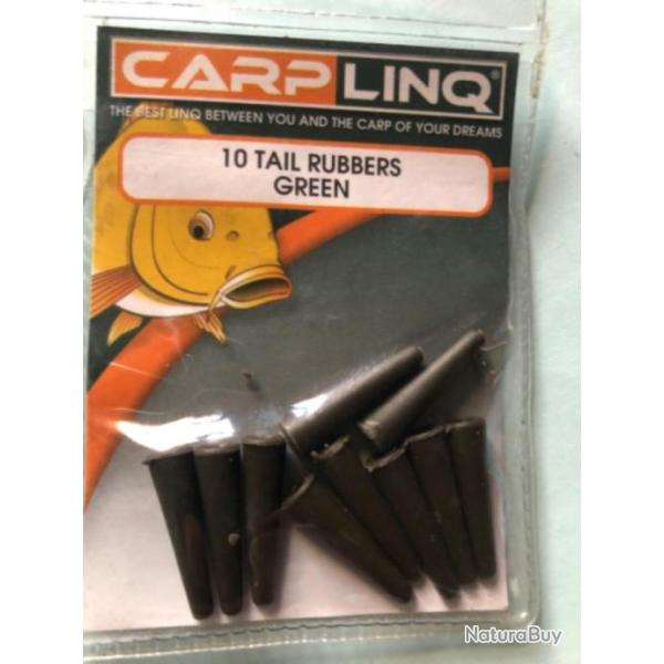 20 tail rubber t�tine montage plomb p�che carpe
