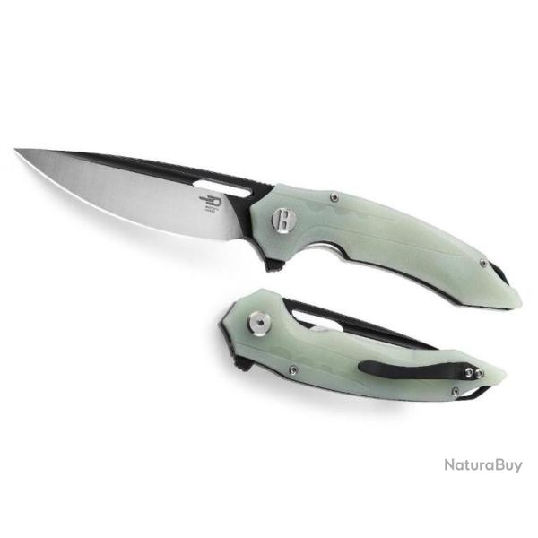 Couteau Bestech Ornetta Jade Lame Acier D2 Manche G10 IKBS Linerlock CLip BTKG50D