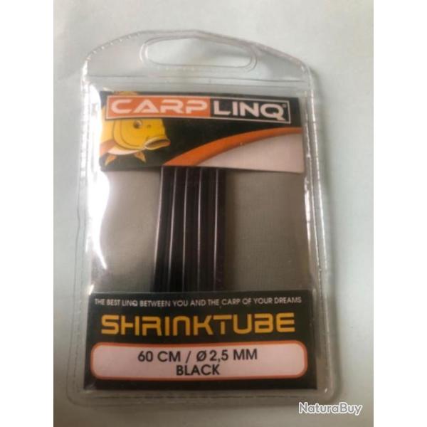 60 cm gaine thermo r�tractable 2,5 mm noir shrinktube montage carpe shrink tube