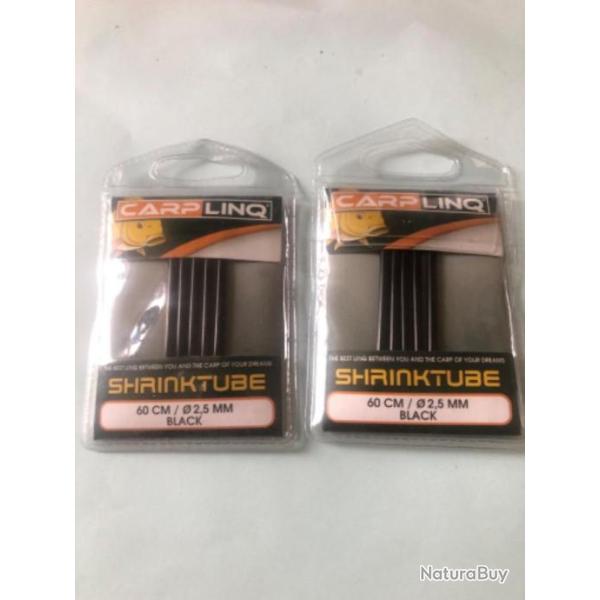 120 cm gaine thermo r�tractable 2,5 mm noir shrinktube montage carpe shrink tube