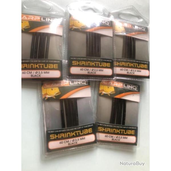 300 cm gaine thermo r�tractable 2,5 mm noir shrinktube montage carpe shrink tube