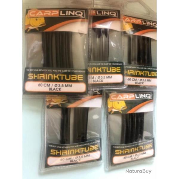300 cm gaine thermo r�tractable 3,5 mm noir shrinktube montage carpe shrink tube