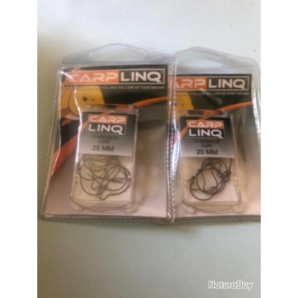 20 maggot clip 25 mm. Anneau � asticot carplinq p�che carpe