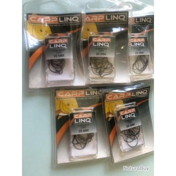 50 maggot clip 25 mm. Anneau � asticot carplinq p�che carpe