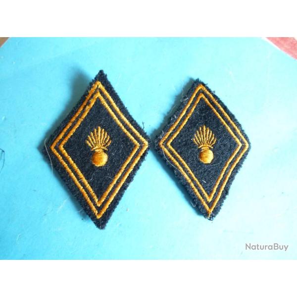 T INSIGNE TISSU GRENADE JAUNE