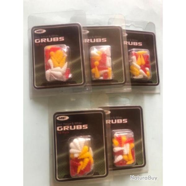 90 asticot plastique imitation app�t artificiel rouge blanc jaune maggot p�che carpe . Ngt