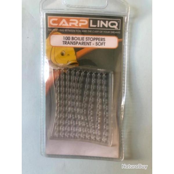 100 stop bouillette soft .p�che carpe stop app�ts.4 mm. Transparent. Carplinq PROMO