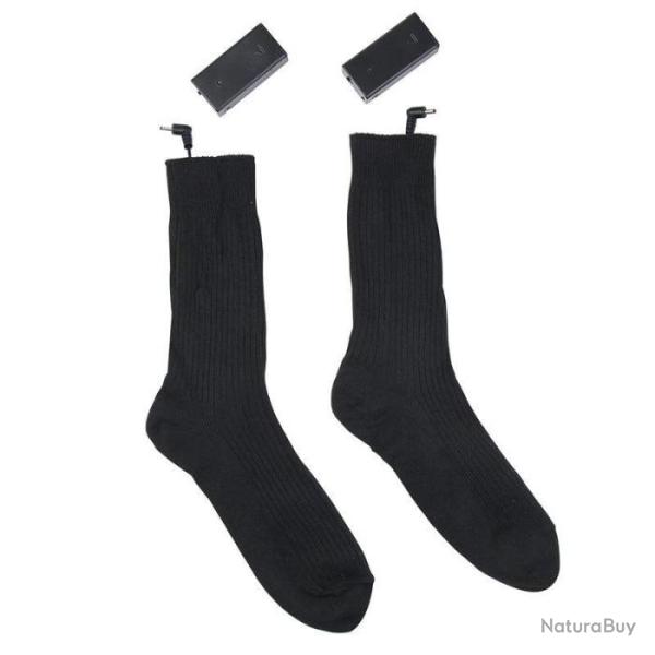 Chaussettes Chauffante ChasseTir Link � Piles Noir - Noir
