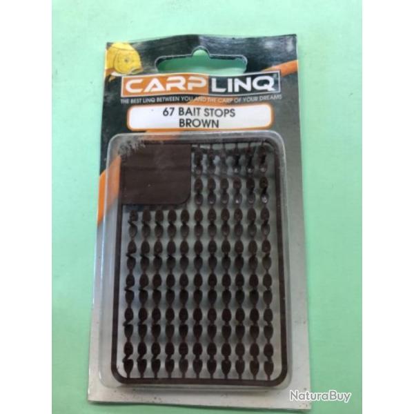 67 stop bouillette Stop Pellet Haut 6 mm. Marron. PECHE CARPE Carplinq