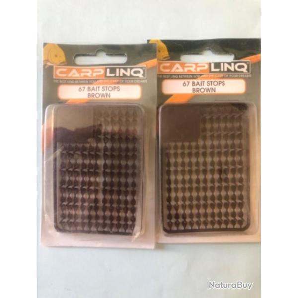 134 stop bouillette Stop Pellet Haut 6 mm. Marron. PECHE CARPE Carplinq