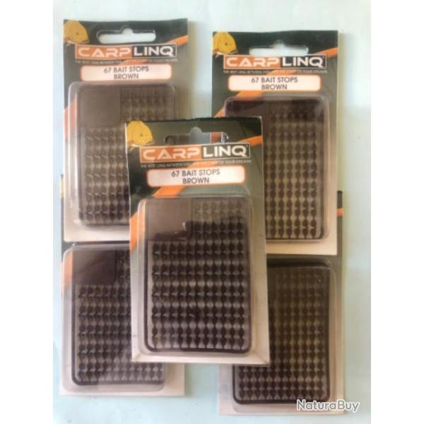 335 stop bouillette Stop Pellet Haut 6 mm. Marron. PECHE CARPE Carplinq