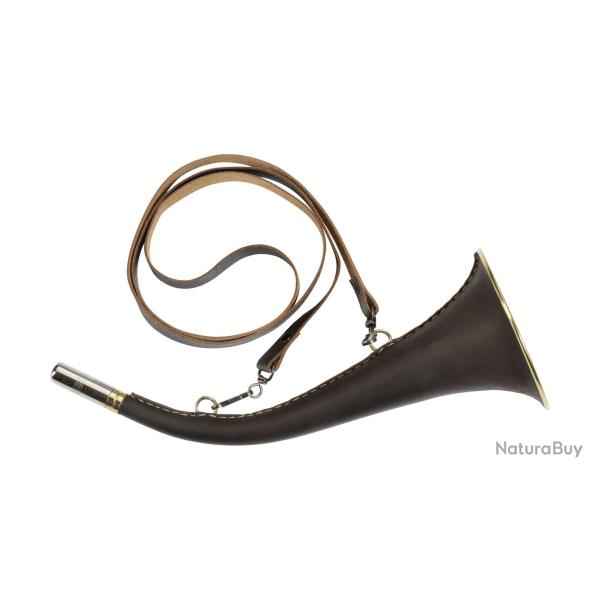 Corne d'appel ronde gain�e cuir 31 cm Axel Club Interchasse