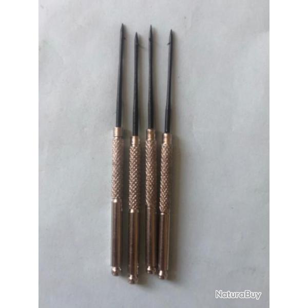 4 aiguille � graine 10 cm pic noir avec ardillon pour bouillette et app�t .p�che carpe