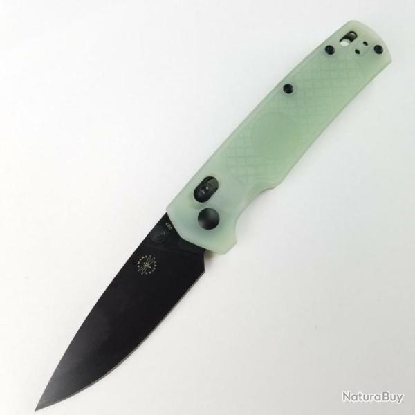 Couteau Amare Field Bro Jade Lame Acier VG-10 Manche G10 Axis Lock Clip AMR202203
