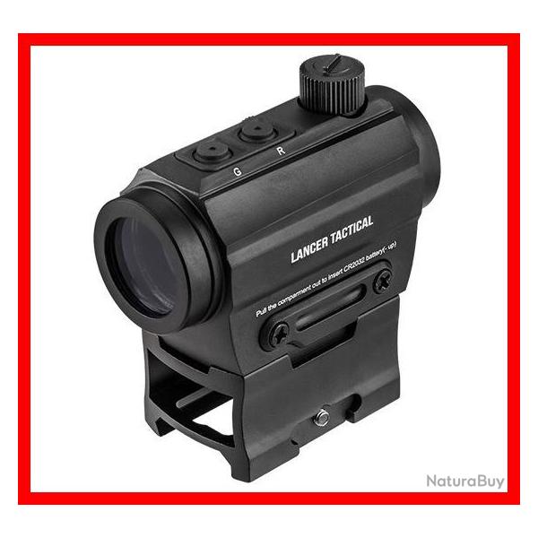 MICRO POINT ROUGE ET VERT REFLEX MONTAGE HAUT RIS NOIR