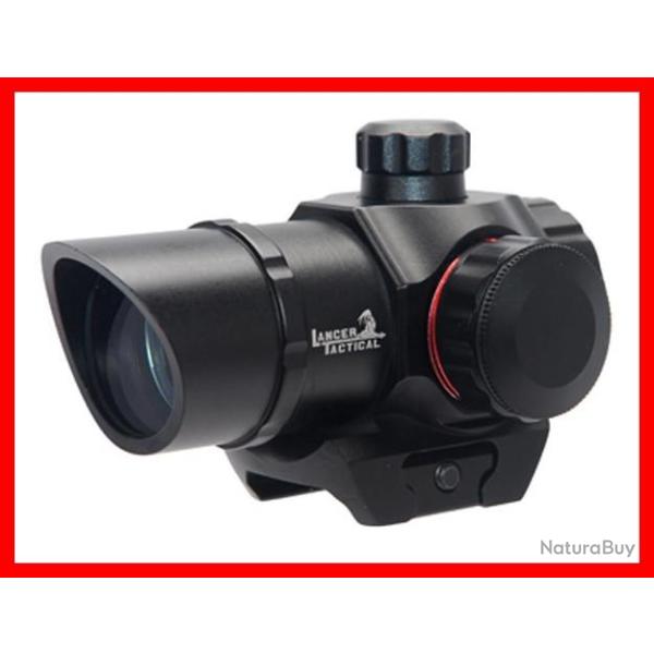 MINI POINT ROUGE ET VERT REFLEX 1X22 MONTAGE RIS NOIR