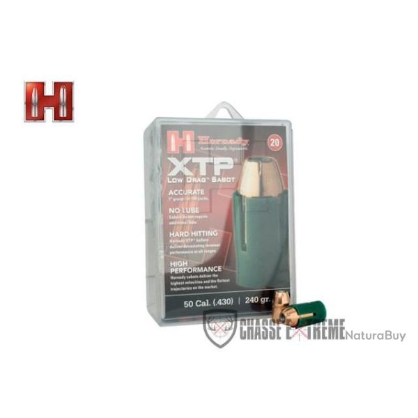 20 Ogives HORNADY Cal 50 Sabot 240Gr Xtp