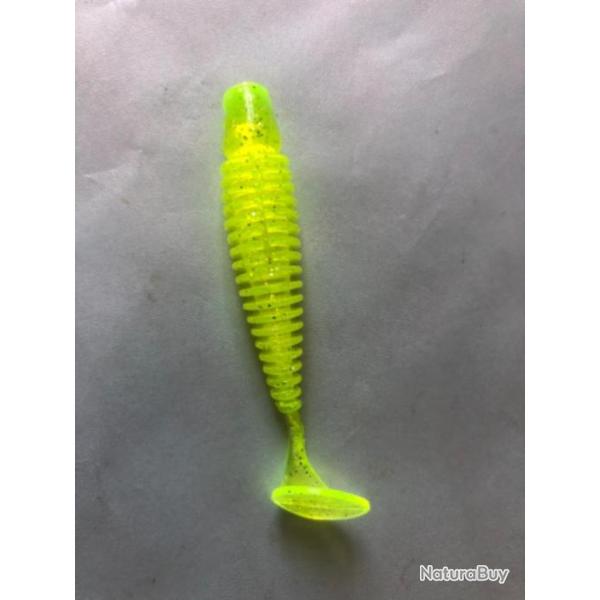 1 tipsy sxl 7,6 cm gunki jaune Dluo leurre souple pche carnassier