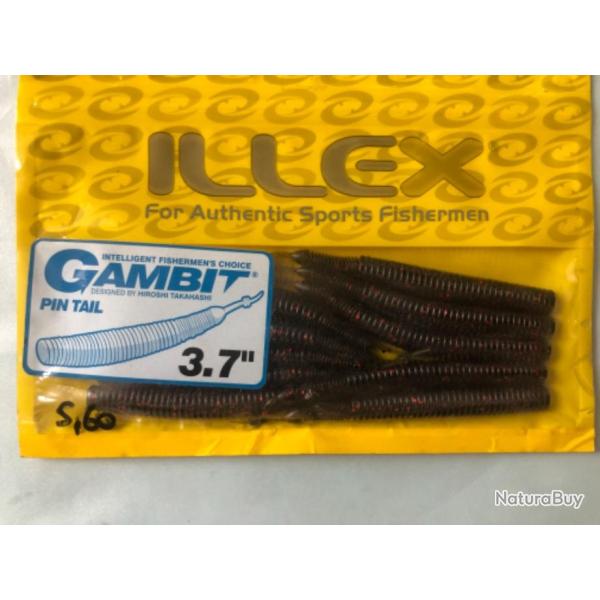 10 gambit pin tail  9 cm leurre souple water melon illex p�che carnassier