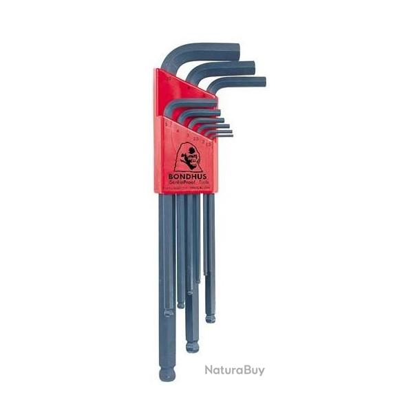 BONDHUS - Cl�s Allen M�triques Ball End 1.5 � 10mm