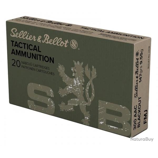 Cartouches Sellier Bellot calibre 300 AAC Blackout 147 gr