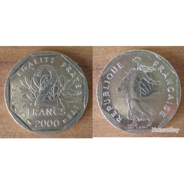 France 2 Francs 2000 Piece Semeuse Franc Derniere ann�e avant euro