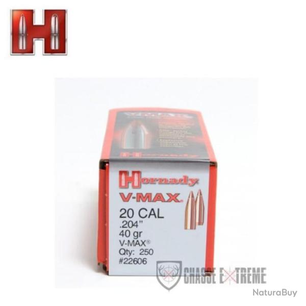 250 Ogives HORNADY Cal 20 40 Gr V-Max