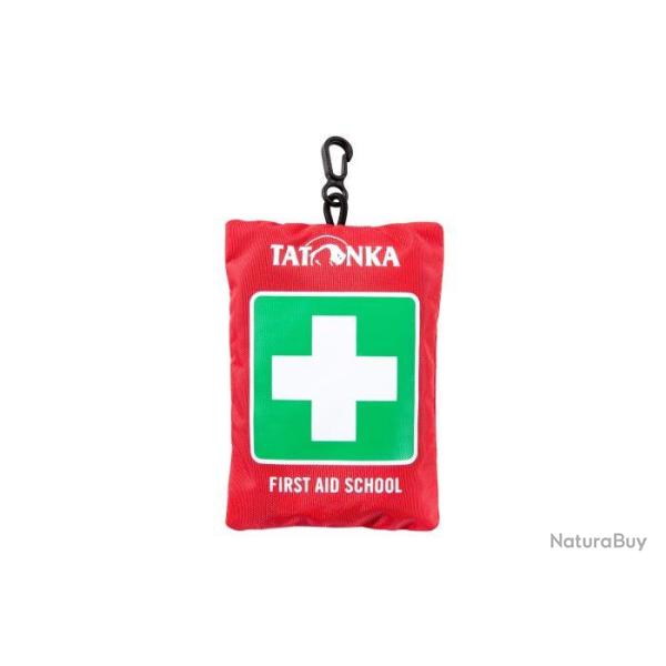 FIRST AID SCHOOL - KIT PREMIER SOINS POUR ENFANTS AVEC PANSEMENTS DINOSAURES - ROUGE