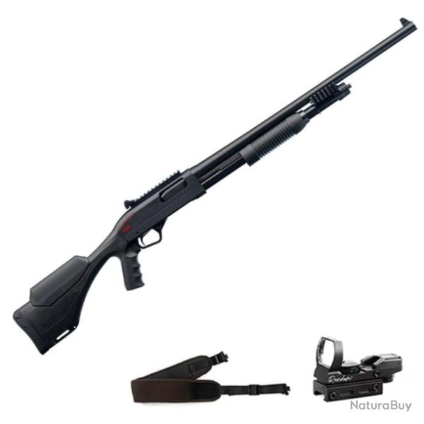 Pack Tactique - Fusil � pompe Winchester SXP Xtrem Defender Rifled - Cal. 12/76 - 12/76 / Noir