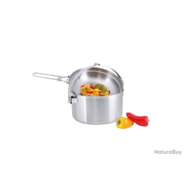 KETTLE - CASSEROLE AVEC PO�LE INT�GR� TATONKA - 1.6L - ACIER INOX