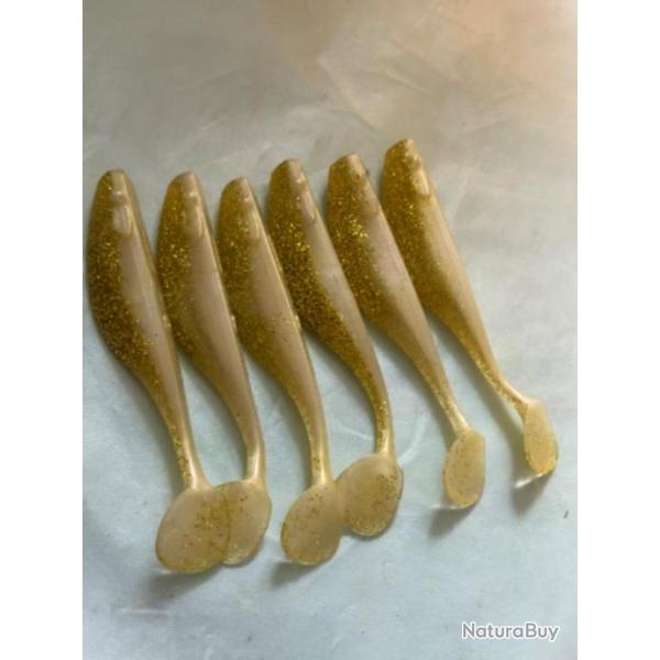 6 q paddler 8 cm 3,5 gr GOLDEN SHINER Manns Leurre souple p�che carnassier quantum