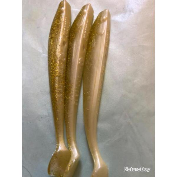 3 q paddler 12 cm 8 gr golden shiner Manns Leurre souple p�che mer quantum