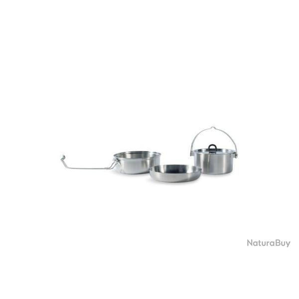 CAMP SET LARGE - BATTERIE DE CUISINE TATONKA - CASSEROLE/PO�LE/BOL - ACIER INOX