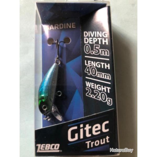 1 gitec trout 4 cm 2,2 gr sardine Leurre dur p�che carnassier zebco