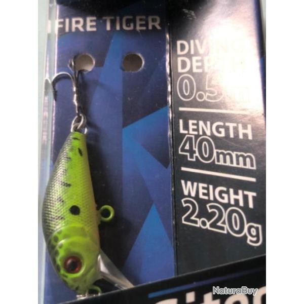 1 gitec trout 4 cm 2,2 gr fire tiger Leurre dur p�che truite zebco