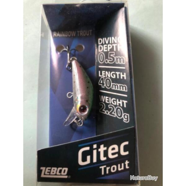 1 gitec trout 4 cm 2,2 gr rainbow trout Leurre dur p�che carnassier zebco